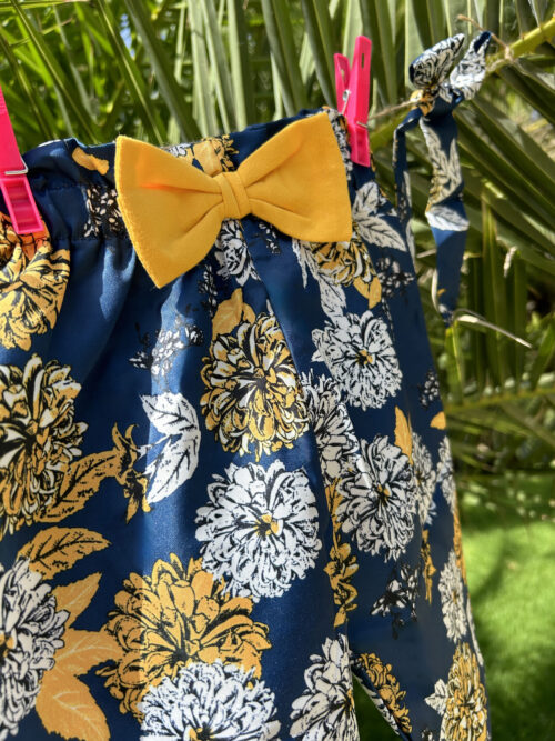 Baby Girl & Boy Outfit - Yellow Bodysuit & Floral Pants Set - Handmade Infant Clothes — изображение 7