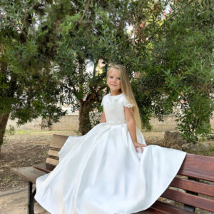 White flower girl dress